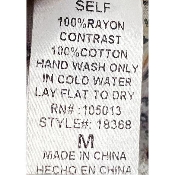 Savannah Jane Blouse Women’s Sz M Multicolored Floral Embroidered Top Boho - Picture 6 of 8